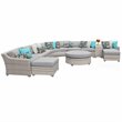 Afuera Living Contemporary 11 Piece Patio Wicker Sectional Set in Gray