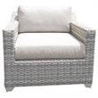 Afuera Living Contemporary Traditional Wicker Patio Club Chair in Beige