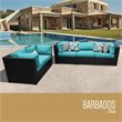 Afuera Living Contemporary 5-Piece Patio Wicker Sofa Set in Turquoise