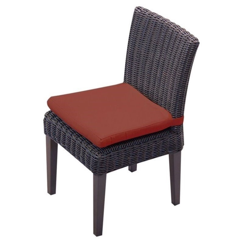 Afuera Living Wicker Patio Dining Chairs in Terracotta (Set of 2)