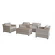 Afuera Living 6 Piece Outdoor Seating Group with Cushions in Beige