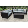 Afuera Living 6 Piece Outdoor Wicker Patio Furniture Set in Spa