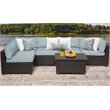 Afuera Living 6-Piece Outdoor Wicker Patio Furniture Set in Spa