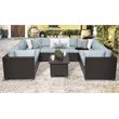 Afuera Living 9-Piece Outdoor Wicker Patio Furniture Set in Spa