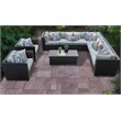 Afuera Living 10 Piece Outdoor Wicker Patio Furniture Set in Spa
