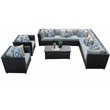 Afuera Living 10 Piece Outdoor Wicker Patio Furniture Set in Spa