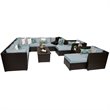 Afuera Living 13 Piece Outdoor Wicker Patio Furniture Set in Spa