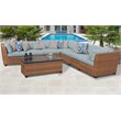 Afuera Living 8 Piece Outdoor Wicker Patio Furniture Set in Spa