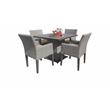Afuera Living Square Dining Table with 4 Dining Chairs in Wheat