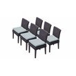 Afuera Living Armless Dining Chair with Cushion in Spa (Set of 6)