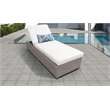 Afuera Living Chaise Outdoor Wicker Patio Furniture in Sail White