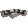 Afuera Living 7 Piece Outdoor Wicker Patio Furniture Set in Black