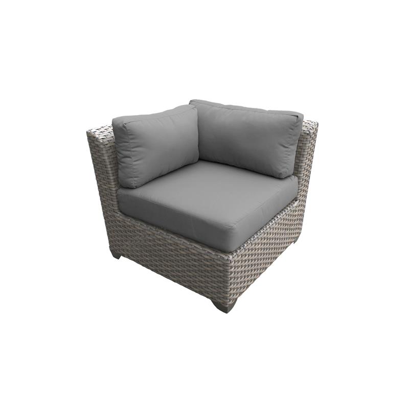 Afuera Living 7 Piece Outdoor Wicker Patio Furniture Set in Black