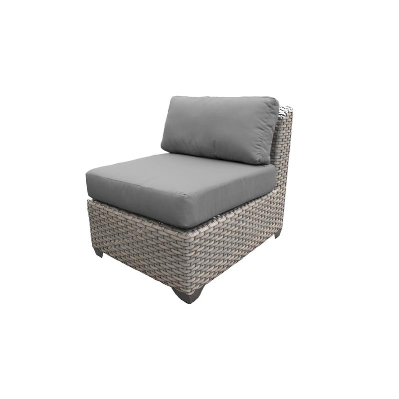 Afuera Living 7 Piece Outdoor Wicker Patio Furniture Set in Black