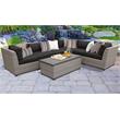 Afuera Living 7 Piece Outdoor Wicker Patio Furniture Set in Black