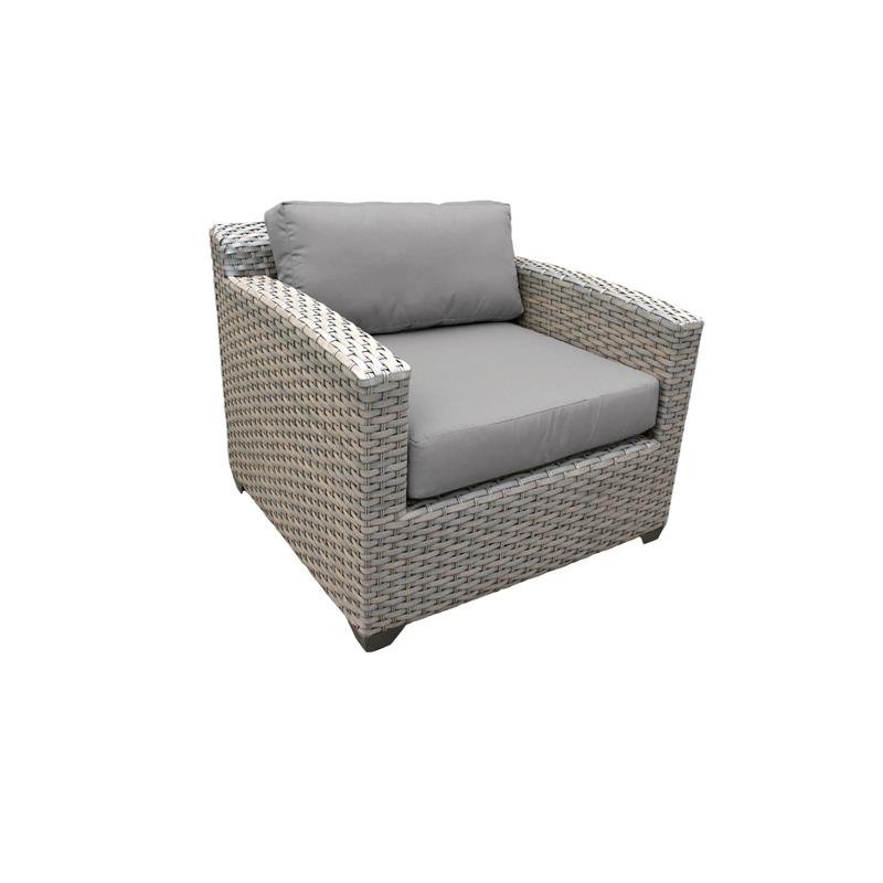 Afuera Living 8 Piece Outdoor Wicker Patio Furniture Set in Black
