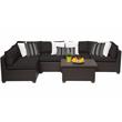 Afuera Living 6 Piece Outdoor Wicker Patio Furniture Set in Black