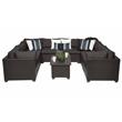 Afuera Living 9 Piece Outdoor Wicker Patio Furniture Set in Black