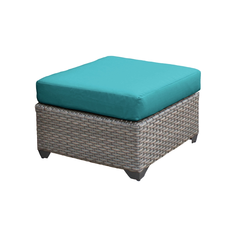 Afuera Living 7 Piece Outdoor Sectional Seating with Cushions in Blue