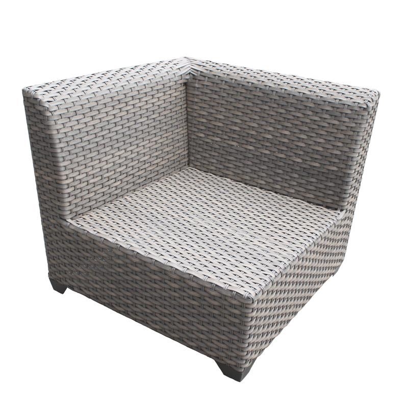 Afuera Living 7 Piece Outdoor Sectional Seating with Cushions in Blue