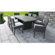 Afuera Living Patio Dining Table 6 Armless Chairs 2 Arm Chairs in Spa