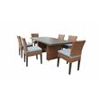 Afuera Living Outdoor Patio Dining Table with 6 Armless Chairs in Spa