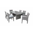 Afuera Living Patio Dining Table 4 Armless Chairs 2 Arm Chairs in Spa