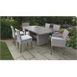 Afuera Living Patio Dining Table 4 Armless Chairs 2 Arm Chairs in Spa