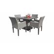 Afuera Living Square Dining Table with 4 Dining Chairs in Sail White