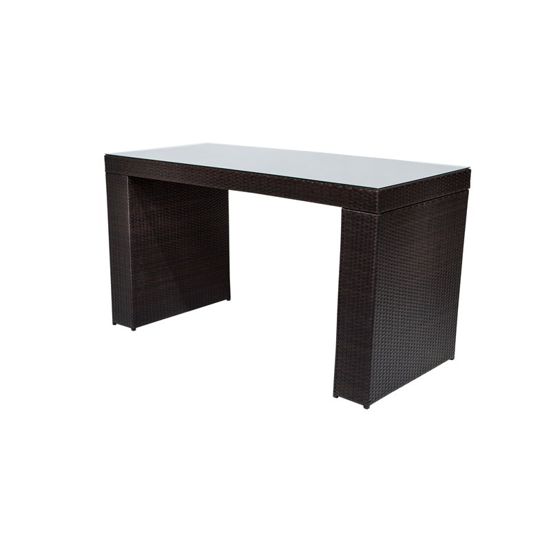 Afuera Living Bar Table Set With Barstools 7 Piece Outdoor Patio Furniture