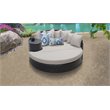 Afuera Living Circular Sun Bed - Outdoor Wicker Patio Furniture in Beige