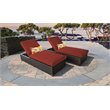 Afuera Living Chaise Set of 2 Outdoor Wicker Patio Furniture in Terracotta
