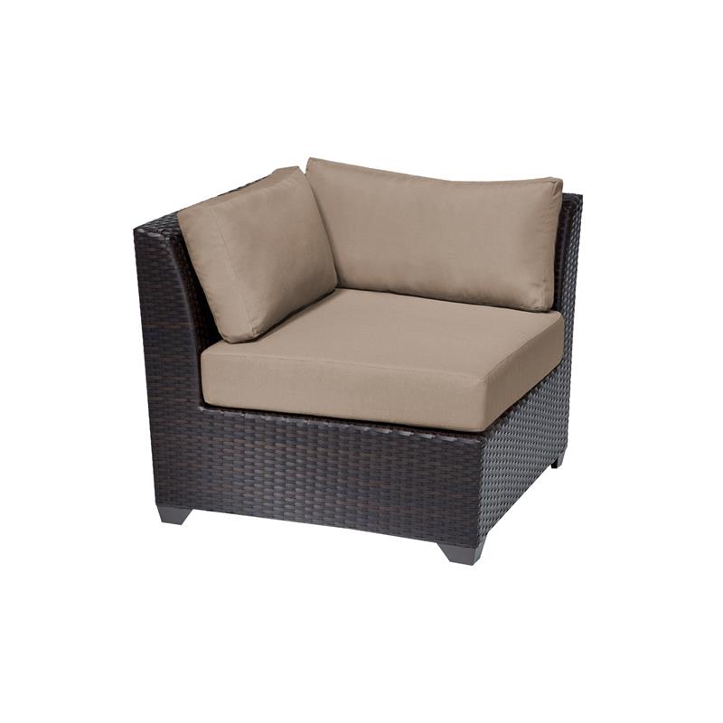Afuera Living Traditional 17 Pc Wicker Outdoor Sectional Set in Black