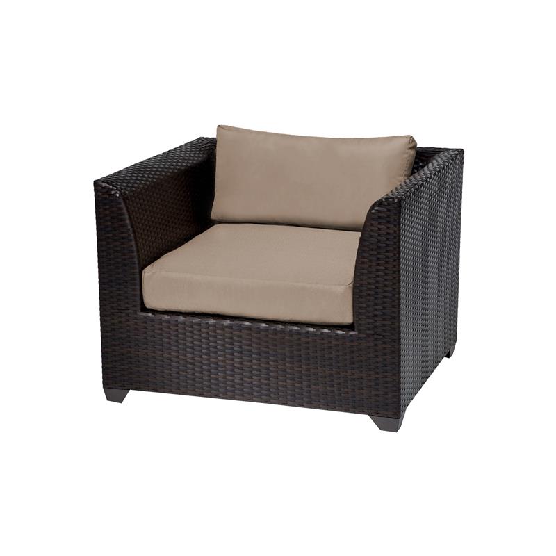 Afuera Living Traditional 17 Pc Wicker Outdoor Sectional Set in Black