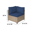 Afuera Living 7-Piece Wicker / Rattan Outdoor Set with End Table in Linen White