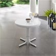 Afuera Living Contemporary Metal Steel Patio End Table in White