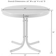 Afuera Living Modern Metal Patio End Table in Dark Red Gloss