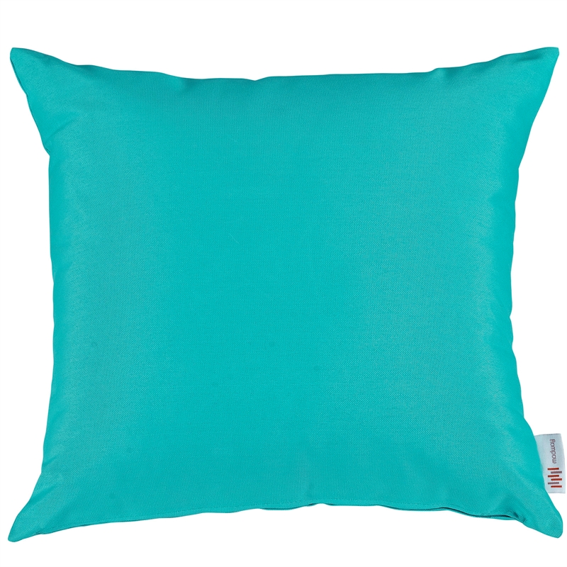 Afuera Living 2-Piece Modern Fabric Outdoor Patio Pillow Set in Turquoise