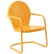 Afuera Living 3 Piece Metal Patio Conversation Set in Tangerine