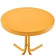 Afuera Living Modern Metal Patio End Table in Tangerine Gloss