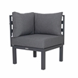 Afuera Living 7-Piece Sectional And Fire Pit Table With Cushions in Black