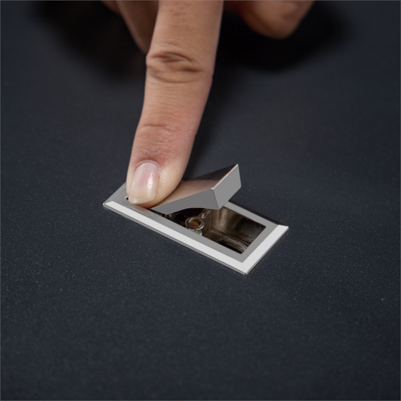 Afuera Living 7-Piece Sectional And Fire Pit Table With Cushions in Black