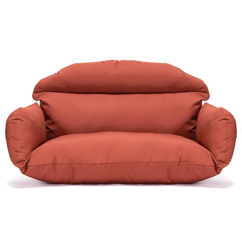 Afuera Living 2 person Double Egg Swing Chair Cushion in Dark Orange