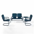 Afuera Living 4-piece Metal Outdoor Conversation Set in Navy
