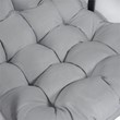 Afuera Living Outdoor Foldable Mesh Fabric Egg Swing in Light Gray