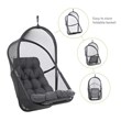 Afuera Living Outdoor Foldable Mesh Fabric Egg Swing in Light Gray