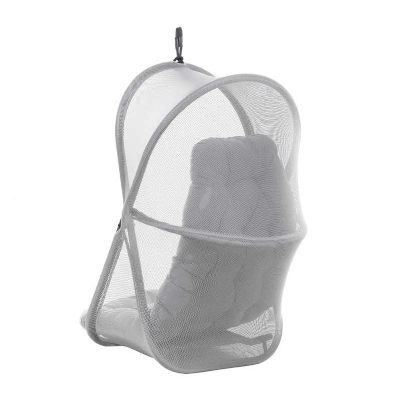 Afuera Living Outdoor Foldable Mesh Fabric Egg Swing in Light Gray