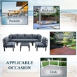 Afuera Living 7-Piece Patio Set with Coffee Table and Cushions in Black