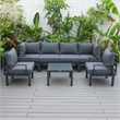 Afuera Living 7-Piece Patio Set with Coffee Table and Cushions in Black