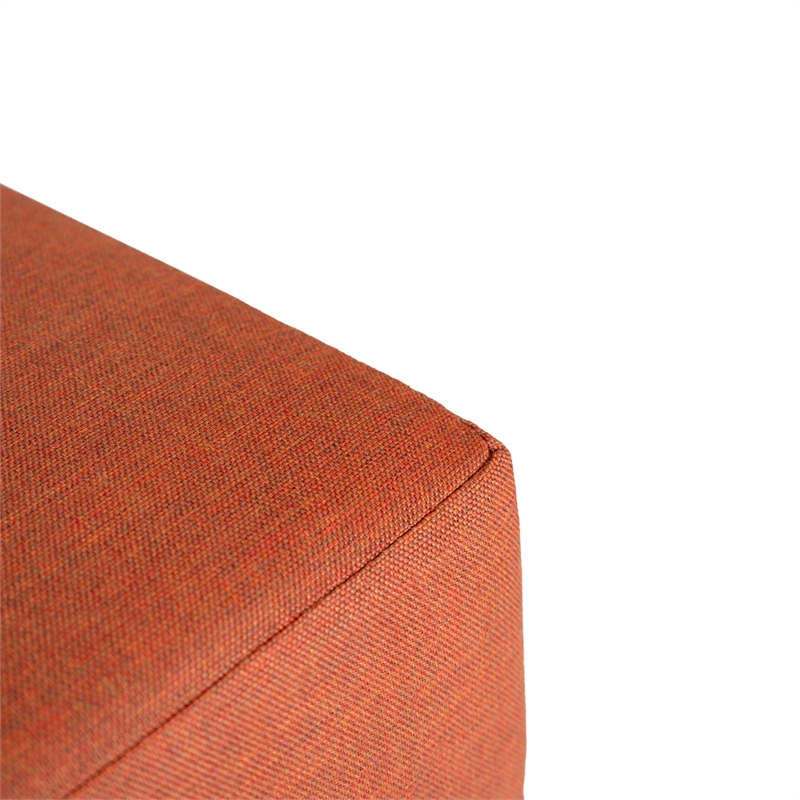 Afuera Living 6-Piece Patio Set in Black Aluminum with Orange Cushions